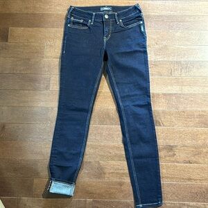 Sz 29/31🇨🇦⭐️Silver Aiko Mid -rise Dark Wash Jeans New Condition